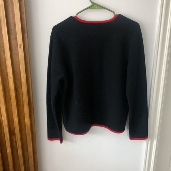 Pendelton vintage Virgin Wool‎ Holiday Gold Button Front Sweater. M - Picture 4 of 10